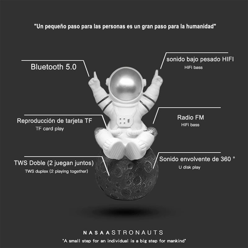 Altavoz Bluetooth Y-388 Inalámbrico Cute Astronaut con Radio FM, para Viaje/Hogar/Oficina, el Altavoz también puede ser un Reproductor de Música con USB/tarjeta TF