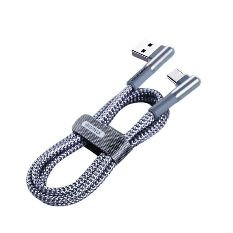 REMAX RC-155a Cable Carga Rápida de USB a Tipo-C 3.0A,Cable para Carga de Teléfono Móvil o Pasar Datos,100cm, ( Gris )