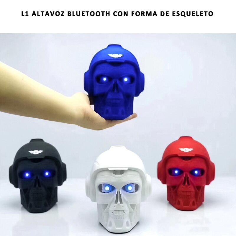 Altavoz Bluetooth L1 Con Forma De Esqueleto, Para Casa/Oficina/Al Aire Libre, Altavoz Con Radio, USB, TF, Mano libre