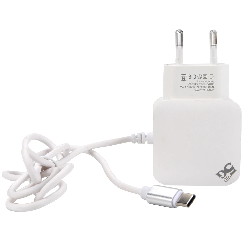 Cargador USB 5G con Cable USB Tipo C, 26W Cargador Móvil 2 Puertos Cargador de USB para Huawei Samsung Xiaomi