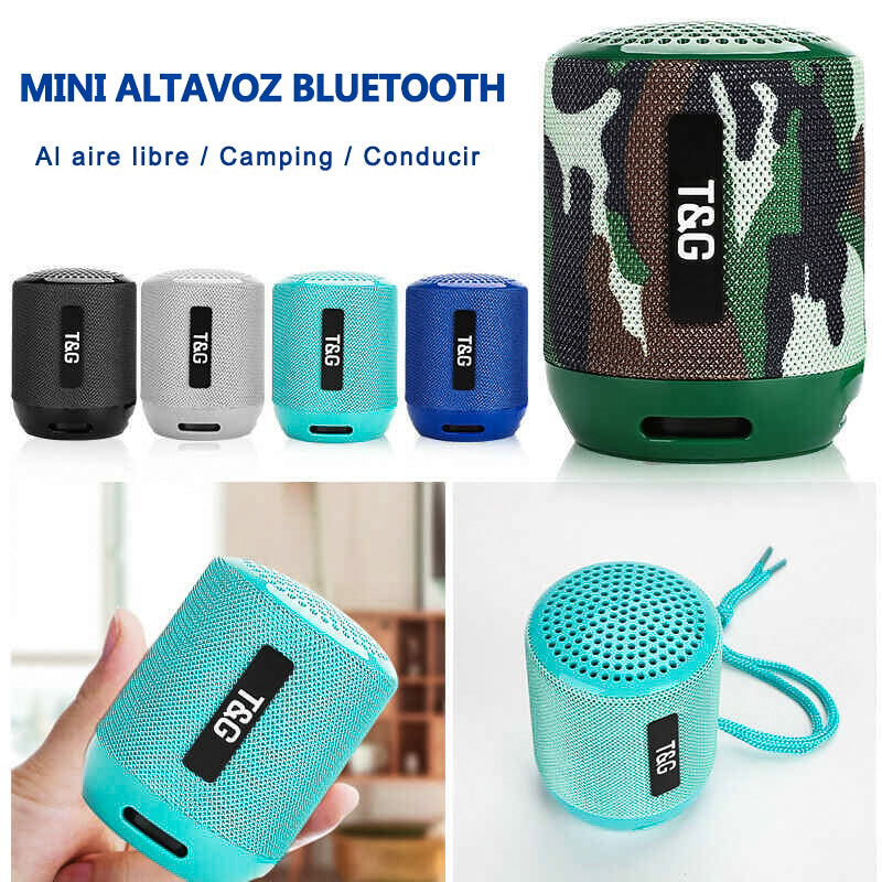 TG-129 Altavoz Bluetooth, Altavoz Portátil Inalámbrico, Para Casa/Oficina/Al Aire Libre, Altavoz Con Radio, Mano Libre, USB, TF