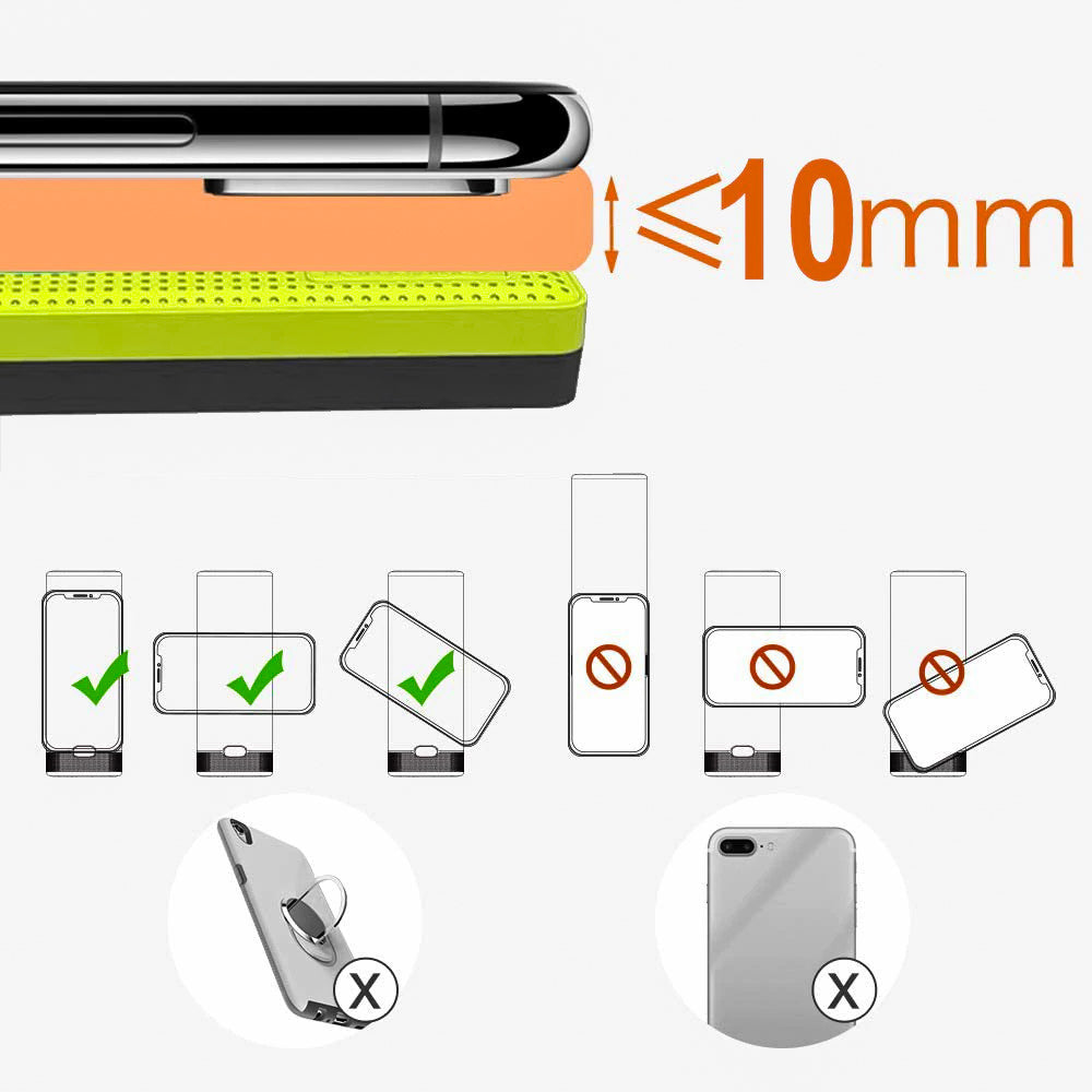 Powerbank RPP-103, Cargador portátil inalámbrico, Banco de energía 10000 mAh con Panel de silicona para móviles inteligentes