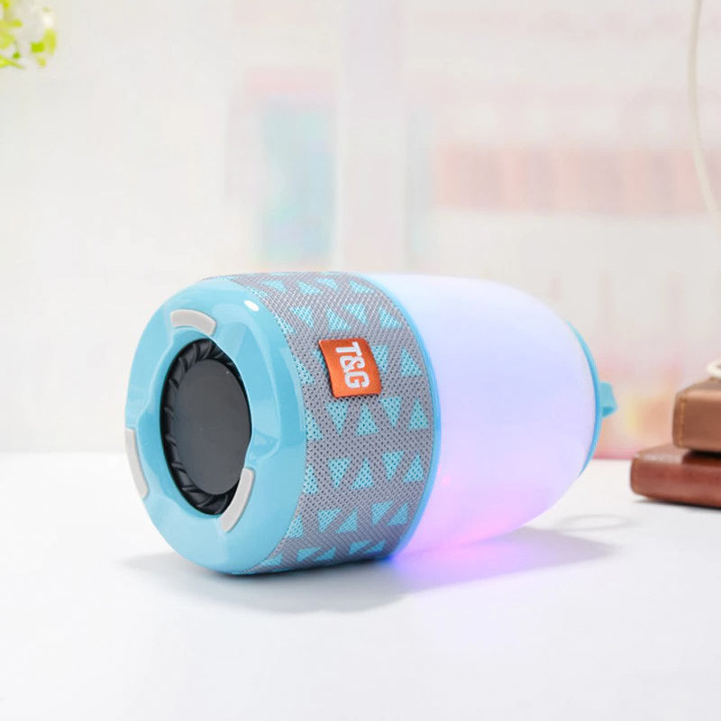 Altavoz TG608 Bluetooth V5.0, con luz nocturna LED multicolor, Altavoz inalámbrico con Graves estéreo, Radio FM tarjeta TF