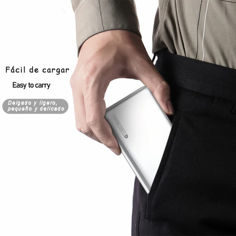 Batería Externa RPP-122 10000mAh Power Bank Cargador Portátil con Salidas USB 5V/2.1A y LED Indicadores para móvil inteligente