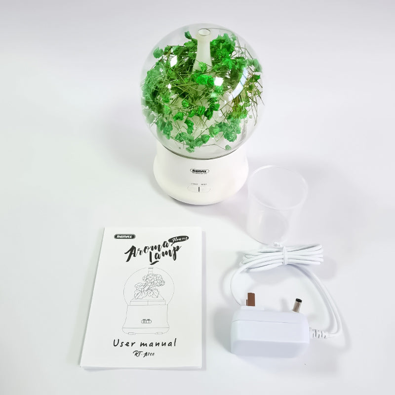 REMAX Humidificador Con Flores Preservadas,Con Luz Nocturna LED,Humidificador De Aceite Esenciales,Difusor Aromaterapia-RT-A700