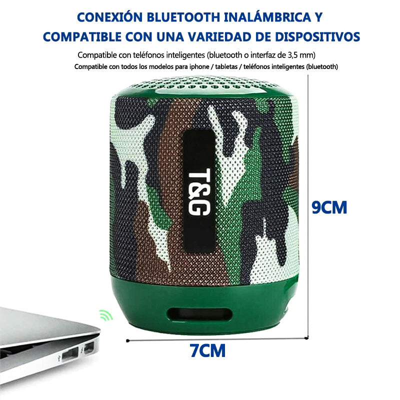 TG-129 Altavoz Bluetooth, Altavoz Portátil Inalámbrico, Para Casa/Oficina/Al Aire Libre, Altavoz Con Radio, Mano Libre, USB, TF