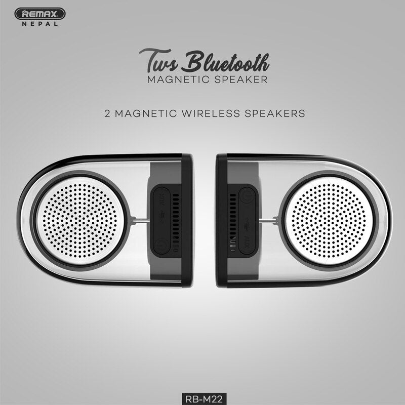 Altavoz Bluetooth RB-M22 Magnético Potente, Con Sonido Estéreo, Altavoz Portátil, Alta Definición Para PC / Móvil / Smart TV