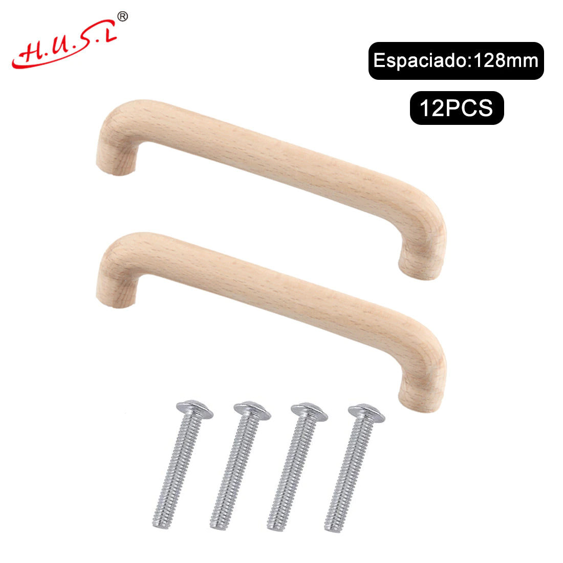 Pomos Redondos de Madera, Tiradores Madera de Muebles Manija de Madera Maciza Tiradores de arco para Armario Pomos para Armario Tiradores Muebles de Cocina Tiradores para Cajones