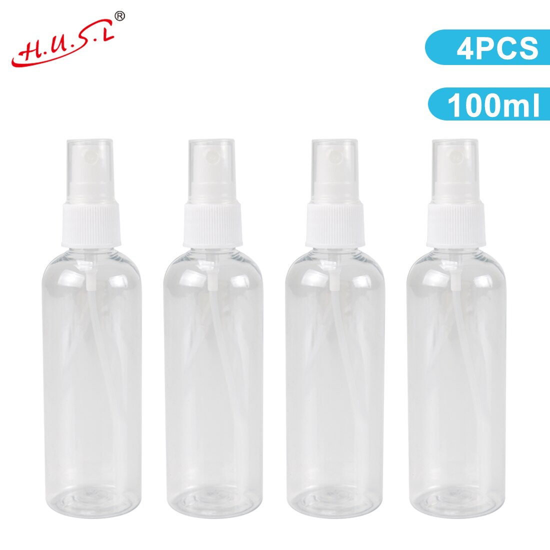 Botes Viaje Transparente Plástico Botella Vacía de Spray, Atomizador Perfume Pequeño Frasco Vacío, Frascos para Perfume con Tapa, Viajes de Negocios, Maquillaje, Limpieza