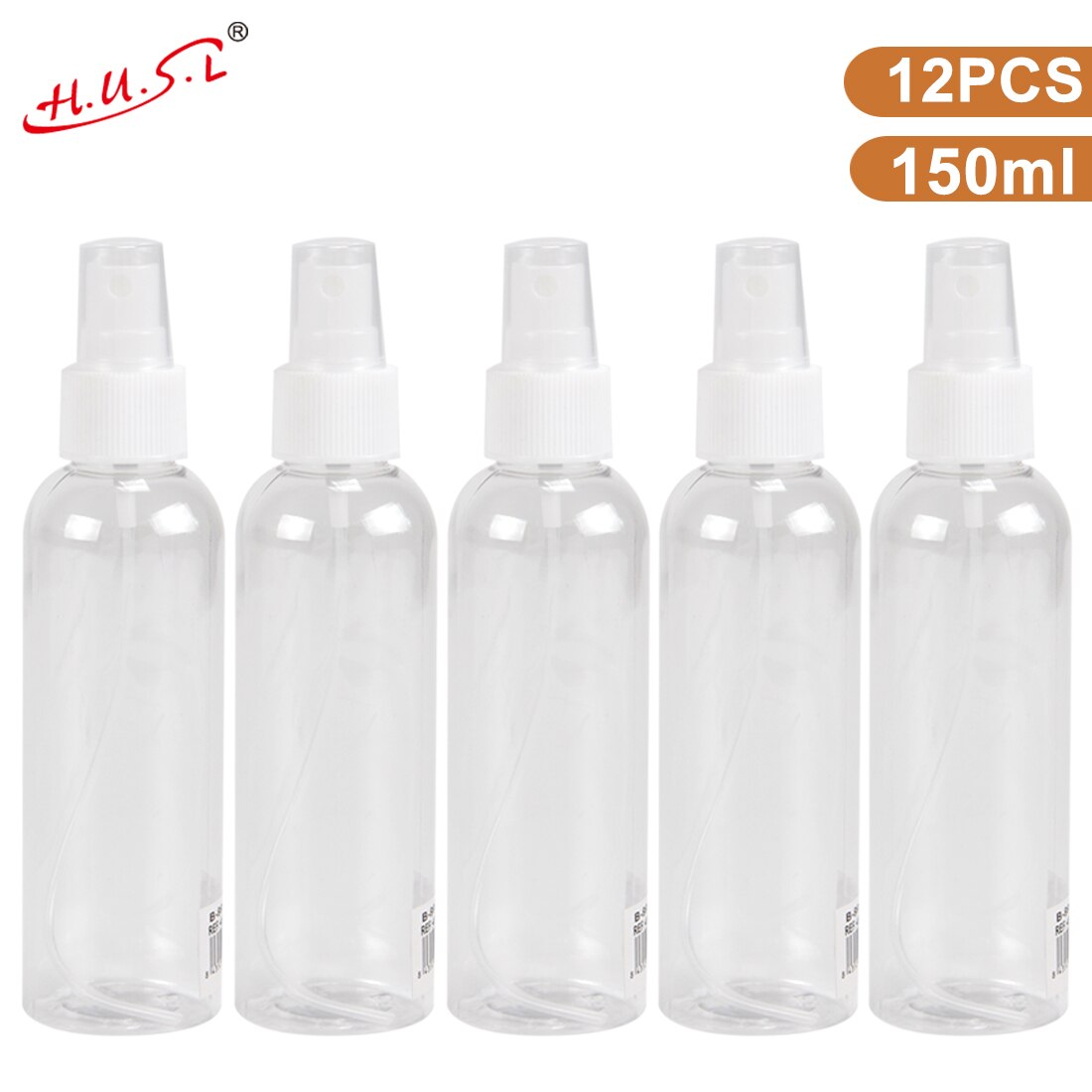 Botes Viaje Transparente Plástico Botella Vacía de Spray, Atomizador Perfume Pequeño Frasco Vacío, Frascos para Perfume con Tapa, Viajes de Negocios, Maquillaje, Limpieza