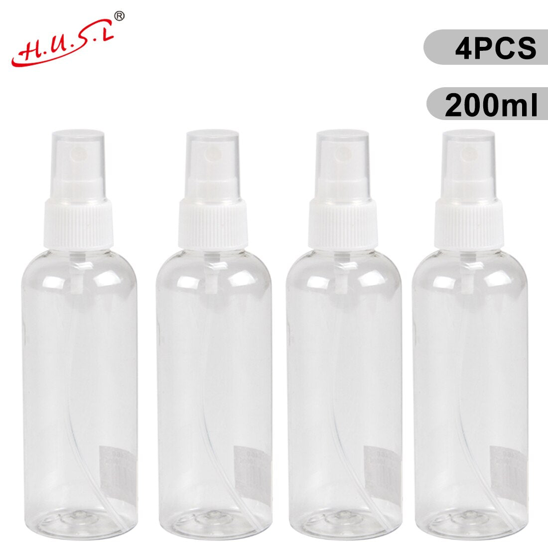 Botes Viaje Transparente Plástico Botella Vacía de Spray, Atomizador Perfume Pequeño Frasco Vacío, Frascos para Perfume con Tapa, Viajes de Negocios, Maquillaje, Limpieza