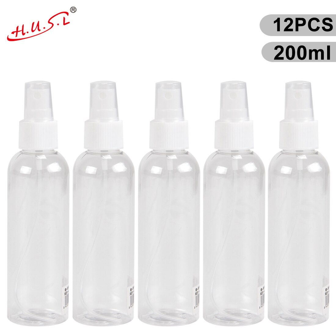 Botes Viaje Transparente Plástico Botella Vacía de Spray, Atomizador Perfume Pequeño Frasco Vacío, Frascos para Perfume con Tapa, Viajes de Negocios, Maquillaje, Limpieza