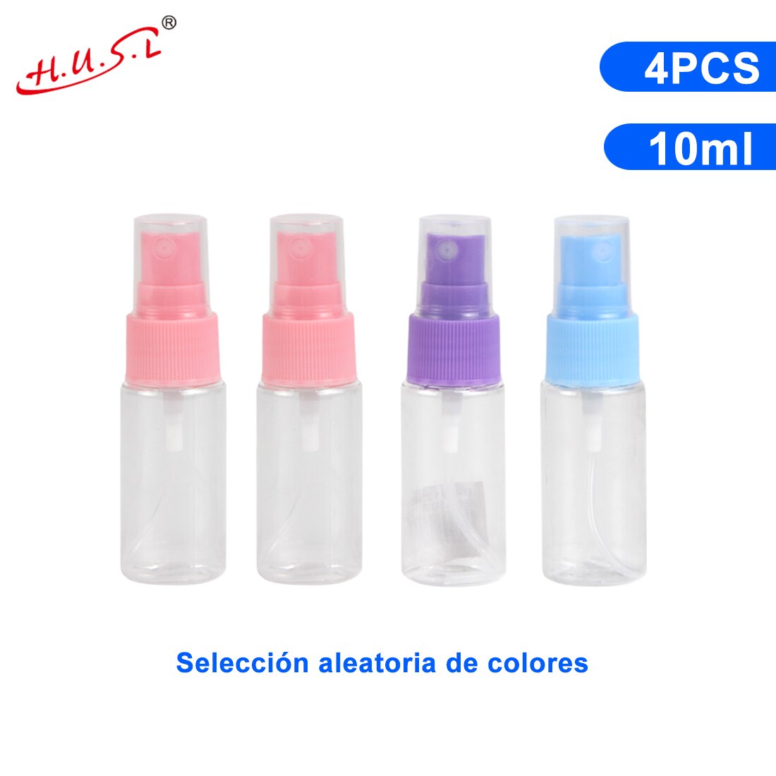 Botes Viaje Transparente Plástico Botella Vacía de Spray, Atomizador Perfume Pequeño Frasco Vacío, Frascos para Perfume con Tapa, Viajes de Negocios, Maquillaje, Limpieza