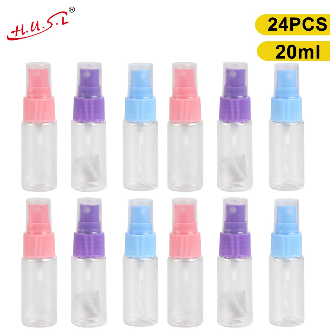 Botes Viaje Transparente Plástico Botella Vacía de Spray, Atomizador Perfume Pequeño Frasco Vacío, Frascos para Perfume con Tapa, Viajes de Negocios, Maquillaje, Limpieza