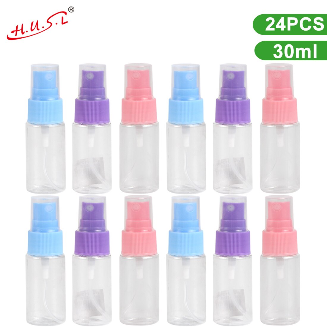 Botes Viaje Transparente Plástico Botella Vacía de Spray, Atomizador Perfume Pequeño Frasco Vacío, Frascos para Perfume con Tapa, Viajes de Negocios, Maquillaje, Limpieza