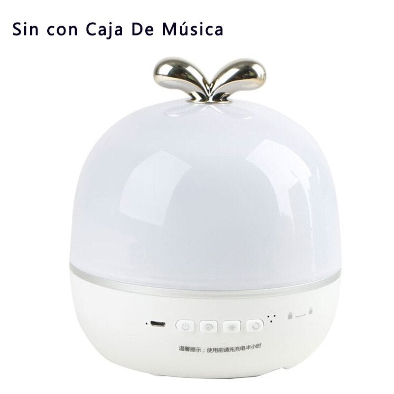 Luz Nocturna, Proyector Infantil Del Techo Y La Pared, Con Caja De Música, Regalos para niños, Decoración De Habitación, Recargable