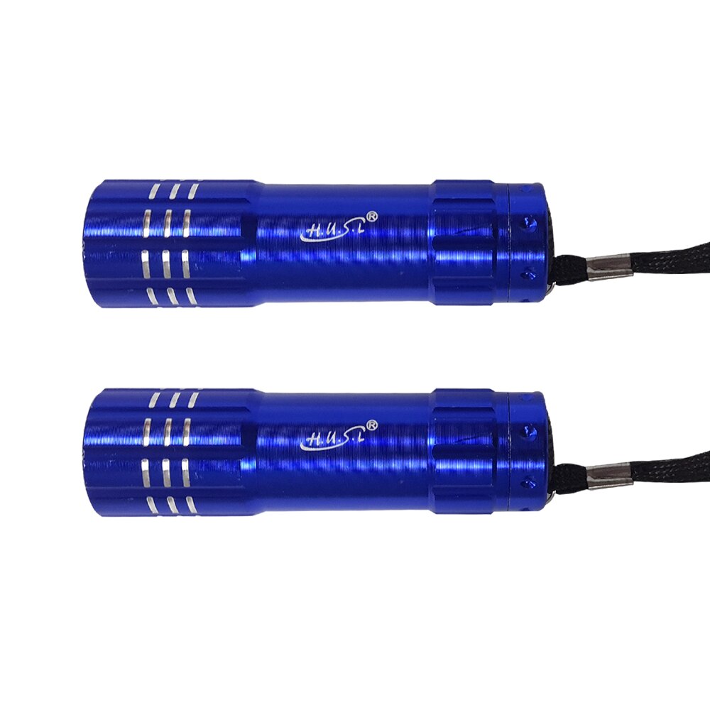 HUSL Linterna LED Alta Potencia de Táctica, Mini Antorcha de Mano con Cuerda, Luz para Ciclismo/ Montañismo/ Camping/ Senderismo/ Emergencia, Con Pilas AAA Incluidas Linterna Portátil (2 PACK)