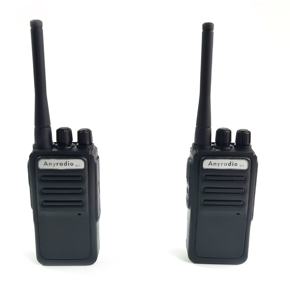 Anyradio K9 Walkie-Talkie Profesional, Radio Portátil de Dos Vías,16 Canales, Paquete de 2 Unidades,1800mAh,Recargable