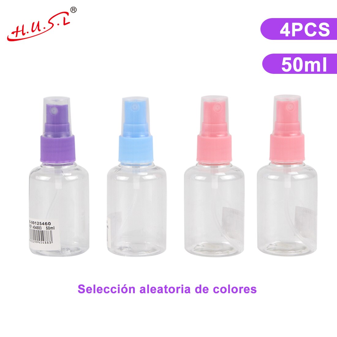 Botes Viaje Transparente Plástico Botella Vacía de Spray, Atomizador Perfume Pequeño Frasco Vacío, Frascos para Perfume con Tapa, Viajes de Negocios, Maquillaje, Limpieza
