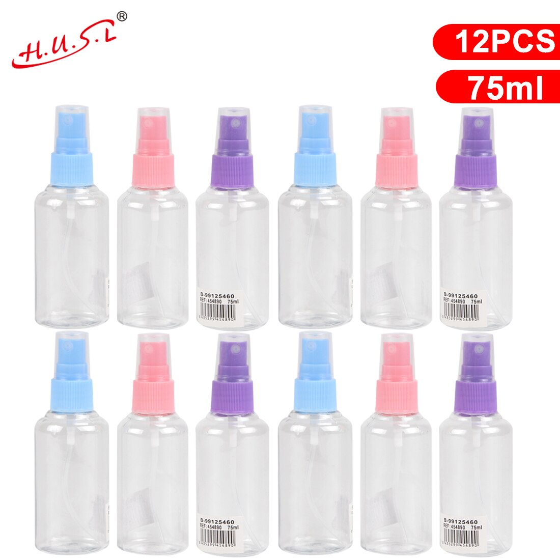 Botes Viaje Transparente Plástico Botella Vacía de Spray, Atomizador Perfume Pequeño Frasco Vacío, Frascos para Perfume con Tapa, Viajes de Negocios, Maquillaje, Limpieza