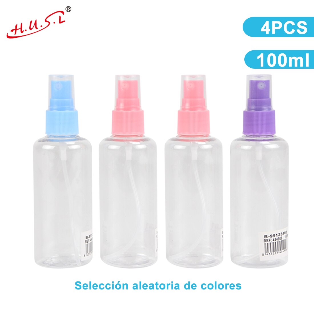 Botes Viaje Transparente Plástico Botella Vacía de Spray, Atomizador Perfume Pequeño Frasco Vacío, Frascos para Perfume con Tapa, Viajes de Negocios, Maquillaje, Limpieza