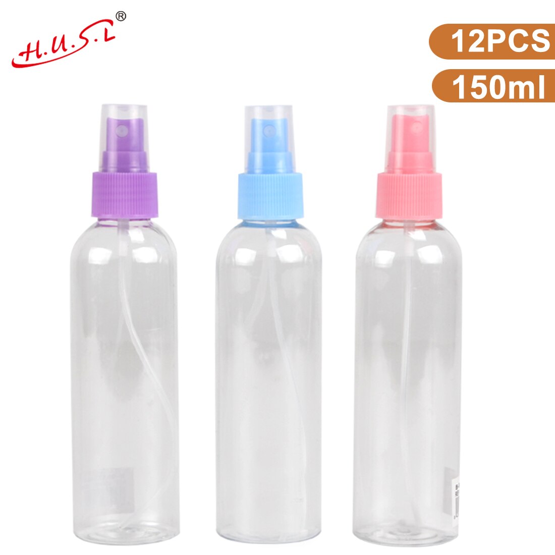 Botes Viaje Transparente Plástico Botella Vacía de Spray, Atomizador Perfume Pequeño Frasco Vacío, Frascos para Perfume con Tapa, Viajes de Negocios, Maquillaje, Limpieza