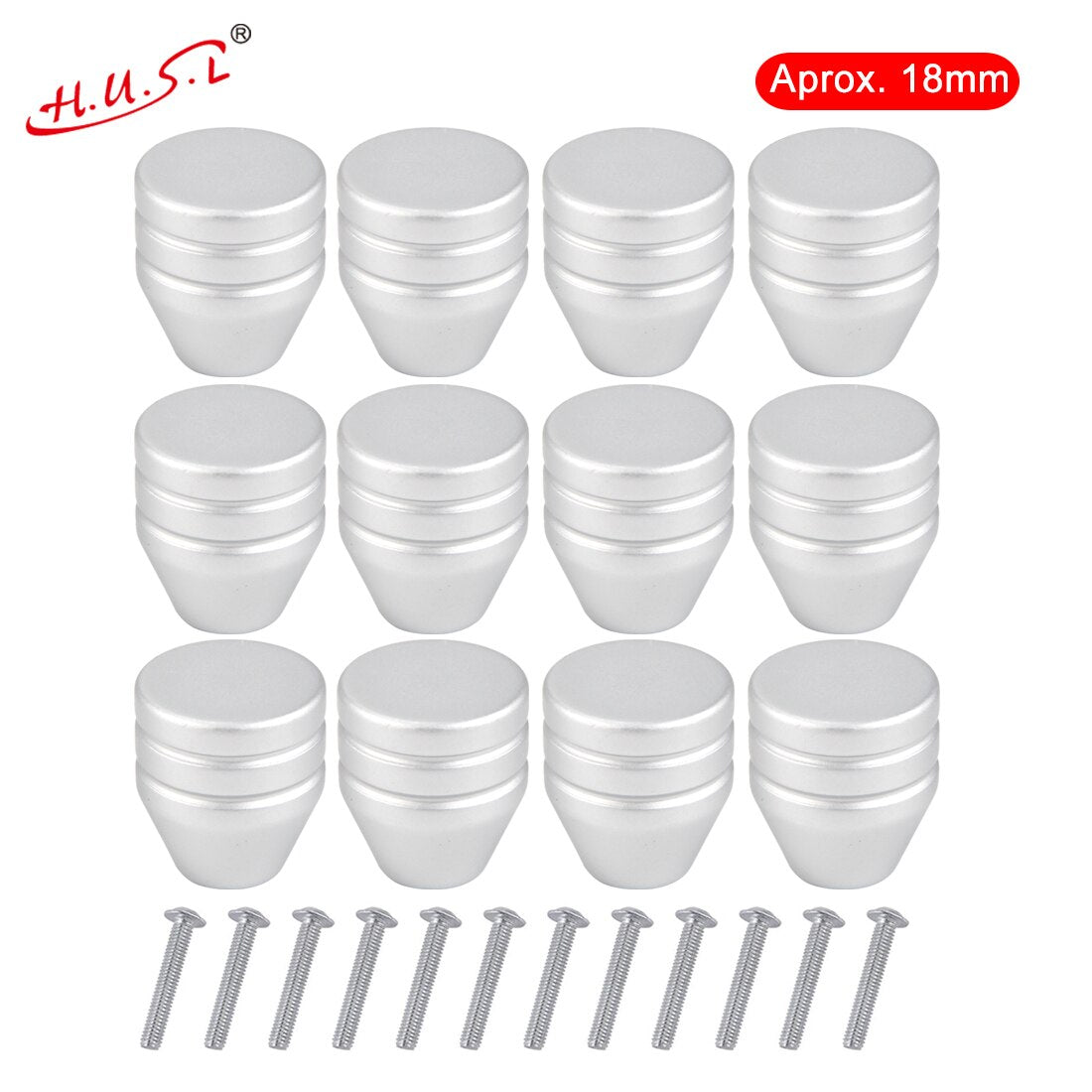 Pomos para Armario Tirador de Aleación de Aluminio Perillas de Cajón Tiradores con Tornillos para muebles de cocina y dormitorio- plata mate