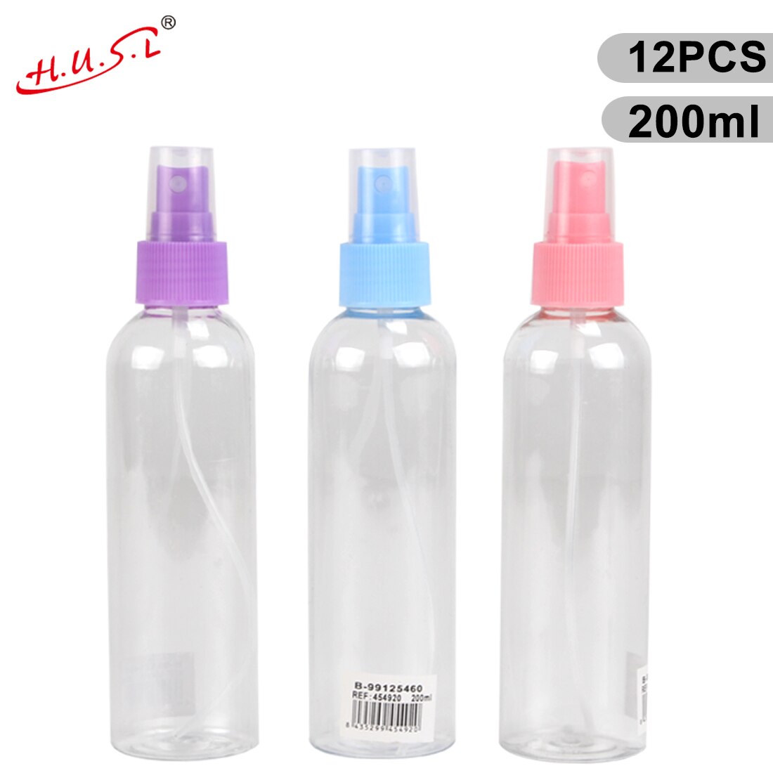 Botes Viaje Transparente Plástico Botella Vacía de Spray, Atomizador Perfume Pequeño Frasco Vacío, Frascos para Perfume con Tapa, Viajes de Negocios, Maquillaje, Limpieza