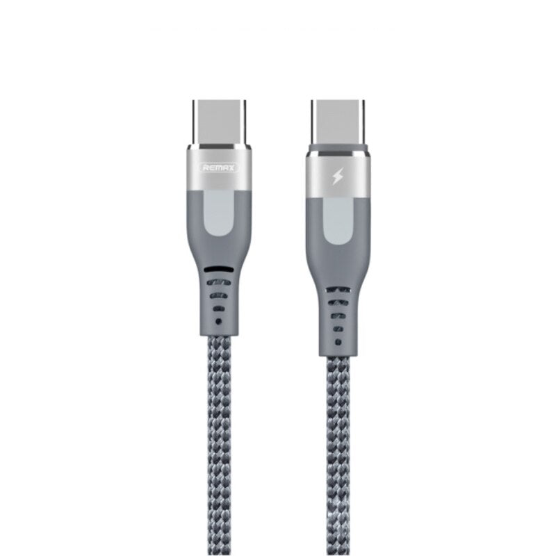 REMAX RC-151cc Cable Carga Ultra Rápida 4.5A de Tipo-C a Tipo-C, Cable para Cargar Teléfono Móvil o Pasar Datos,100cm