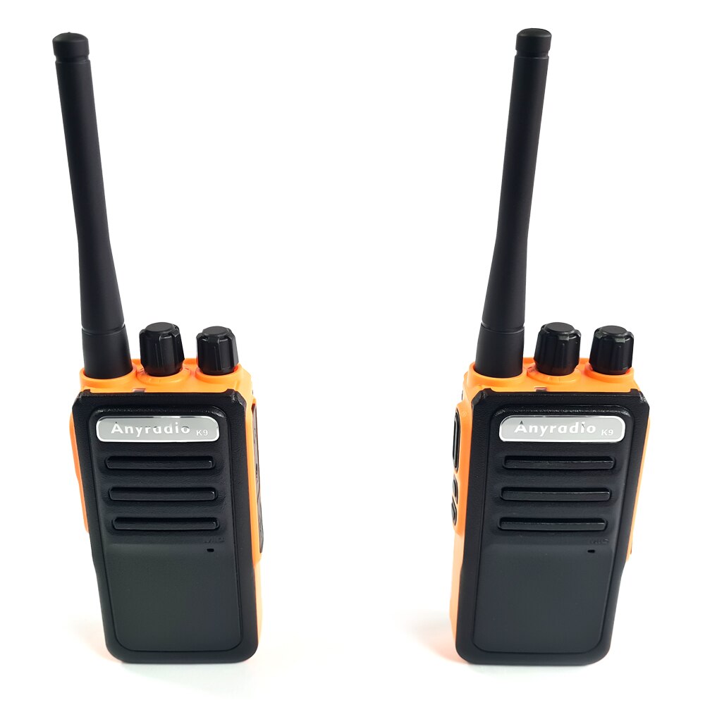 Anyradio K9 Walkie-Talkie Profesional, Radio Portátil de Dos Vías,16 Canales, Paquete de 2 Unidades,1800mAh,Recargable