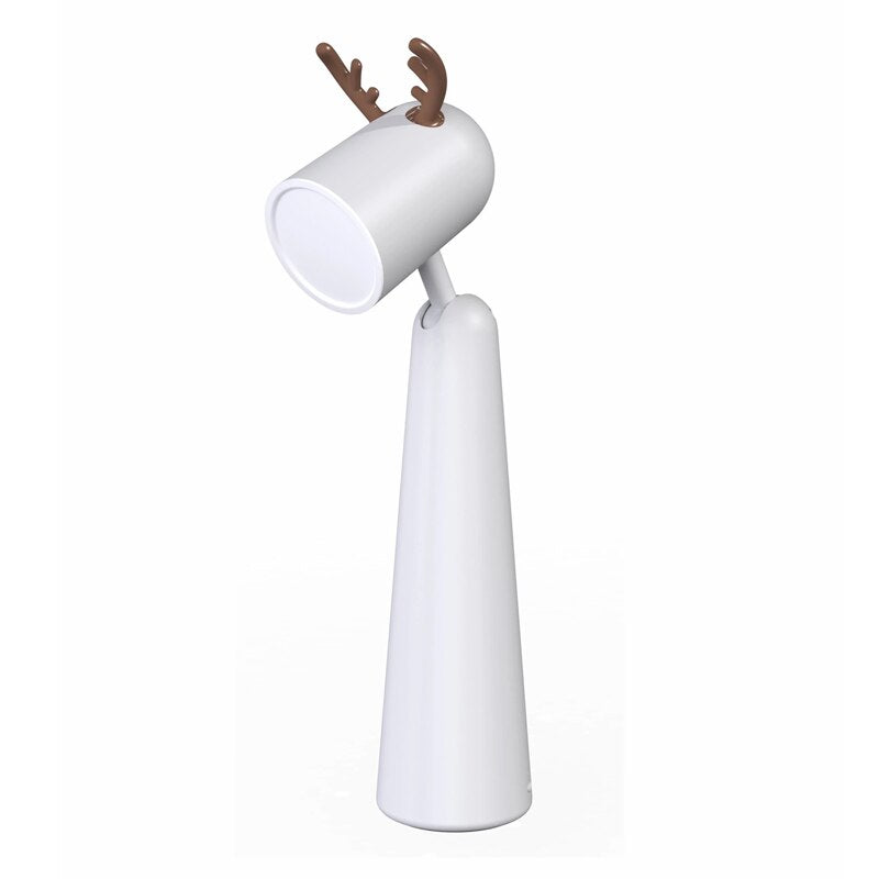 RL-LT03 Lámpara LED Recargable Por USB Para Niños, Con Protección Ocular, Forma De Conejo/Ciervo, Para Escritorio, ángulo Regulable