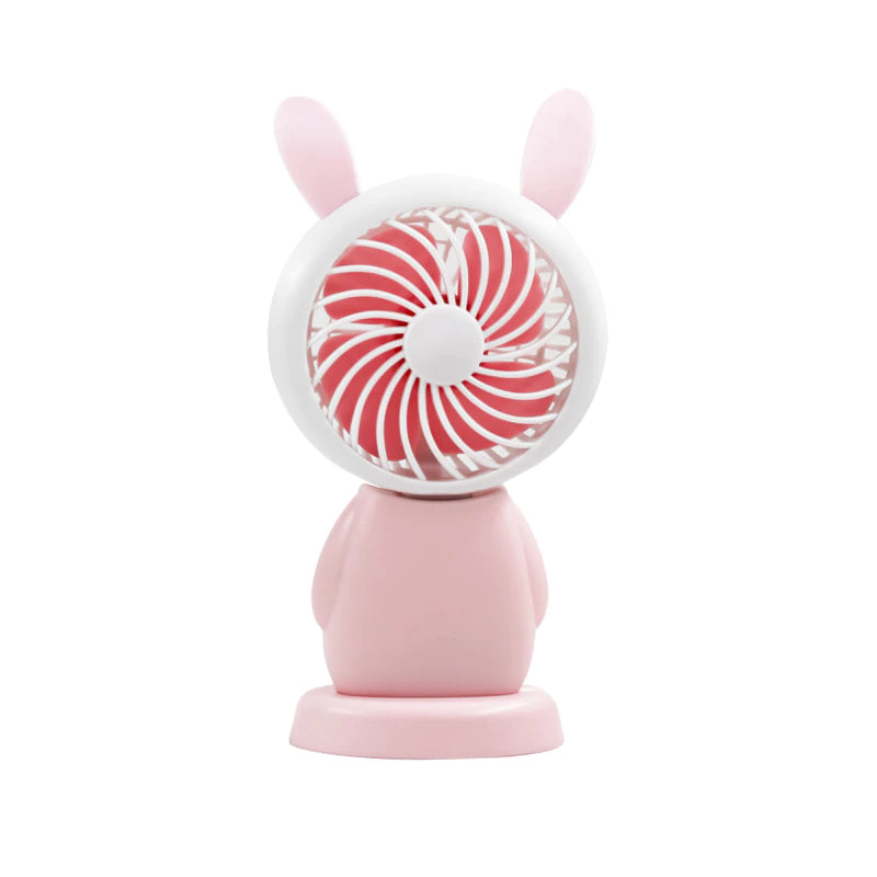 Mini Ventilador Portátil, Con Base Para Sobre Mesa, Ligero Para Viajes En Aire Libre, Recargable Con Cable USB