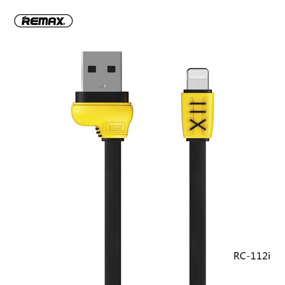 REMAX RC-112i Cable USB a iPhone 2.4A, Con Forma de Zapato Deportivo, Cable para Carga de Teléfono Móvil o Pasar Datos,100cm