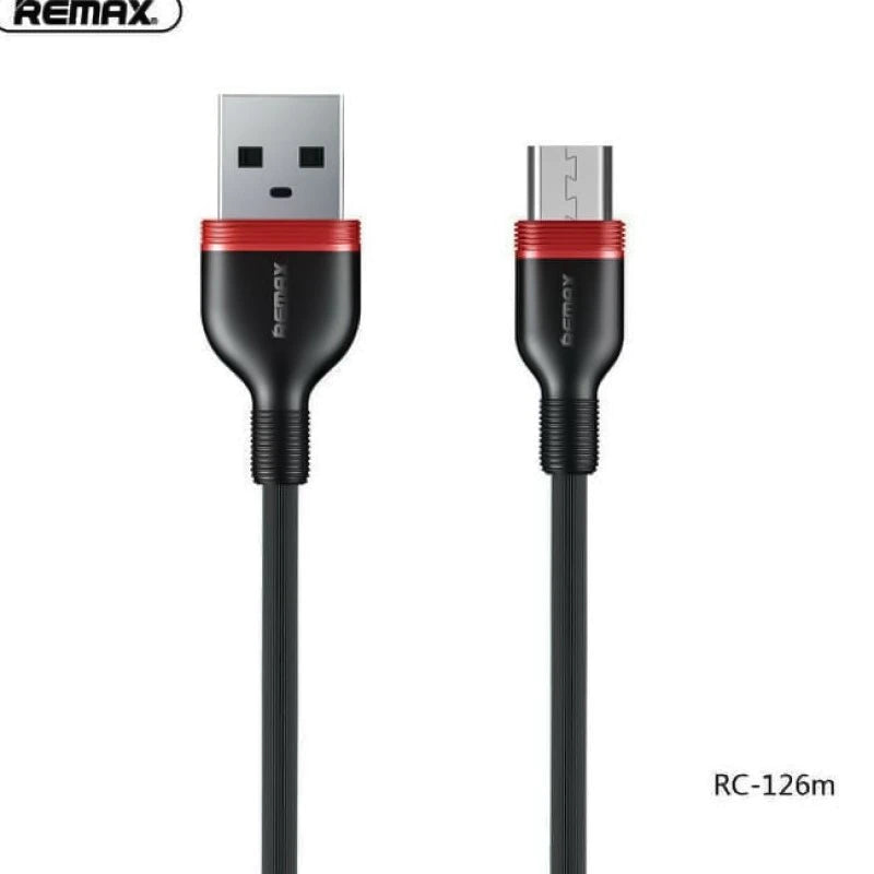 REMAX RC-126m Cable USB a Micro USB de 2.4A,Cable para Carga de Teléfono Móvil o Pasar Datos,100cm