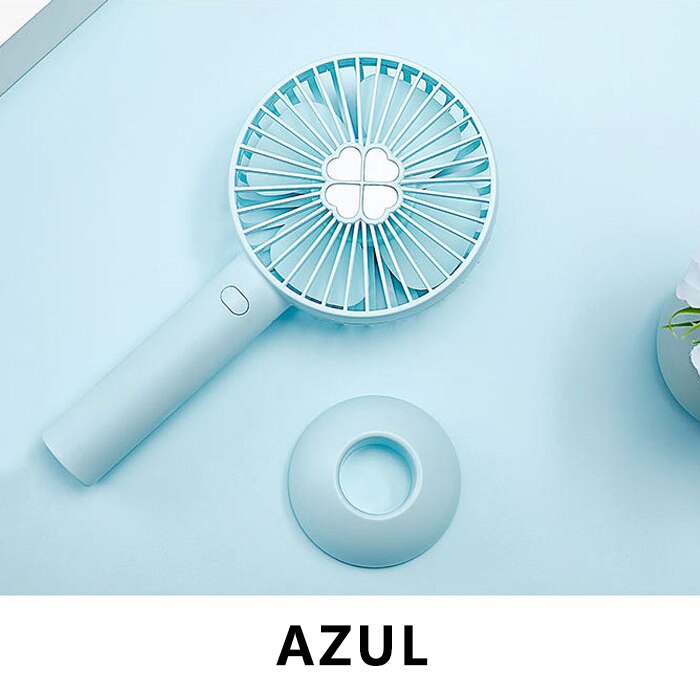 Mini Ventilador de Mano Recargable con Carga USB y portátil de 3 Velocidad con batería 2000mAh para Actividades al Aire Libre