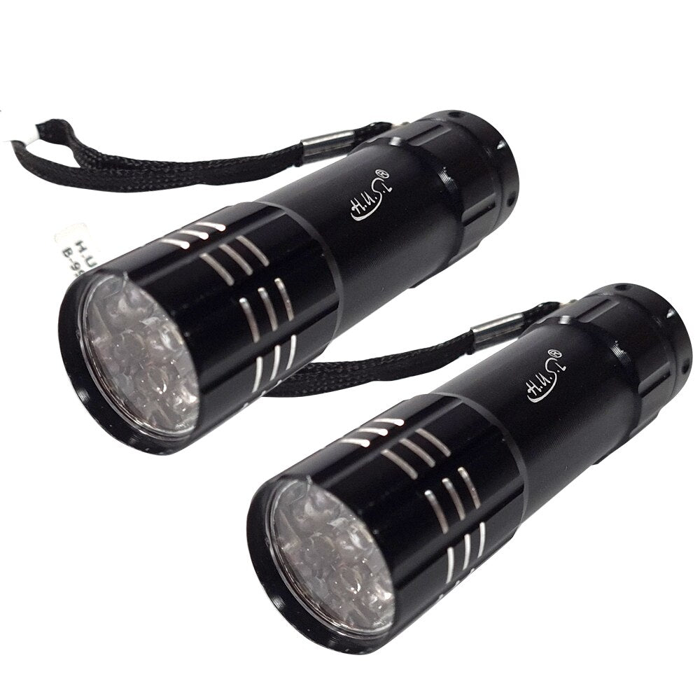 HUSL Linterna LED Alta Potencia de Táctica, Mini Antorcha de Mano con Cuerda, Luz para Ciclismo/ Montañismo/ Camping/ Senderismo/ Emergencia, Con Pilas AAA Incluidas Linterna Portátil (2 PACK)