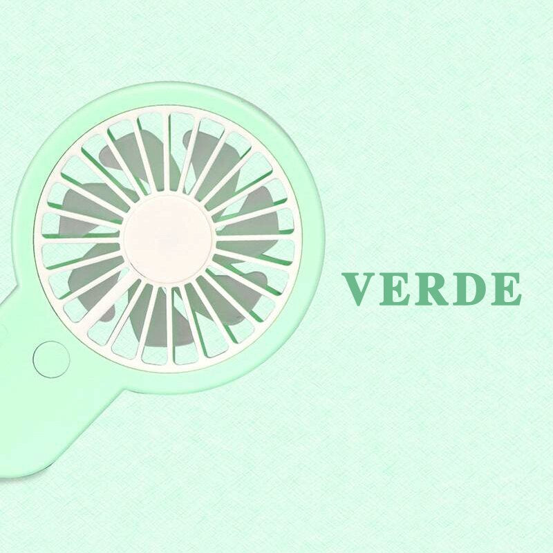 Mini Ventilador De Bolsillo Portátil,3 Modos De Velocidad Para Viajes En Aire Libre, Recargable Con Cable Micro USB