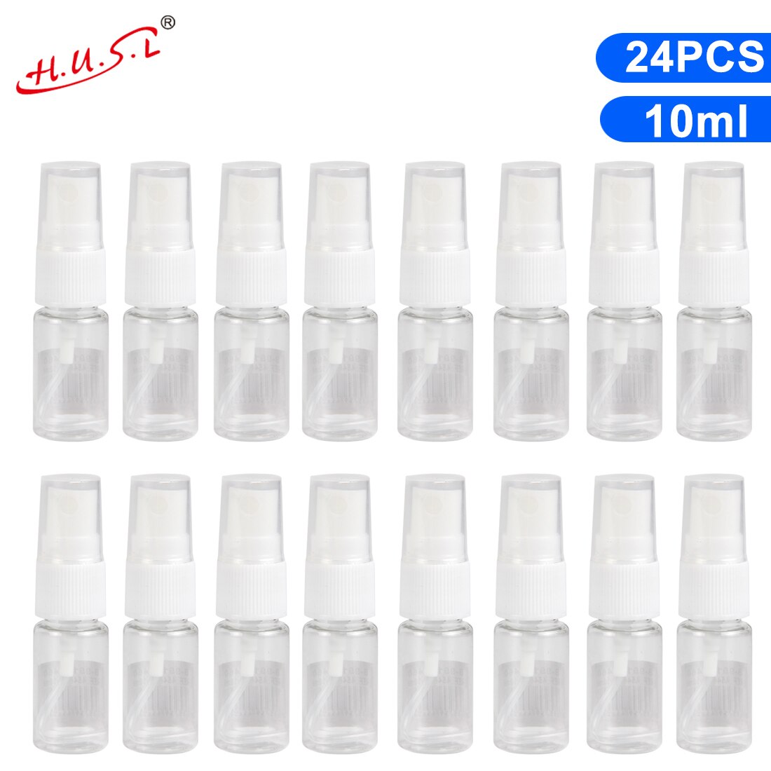 Botes Viaje Transparente Plástico Botella Vacía de Spray, Atomizador Perfume Pequeño Frasco Vacío, Frascos para Perfume con Tapa, Viajes de Negocios, Maquillaje, Limpieza