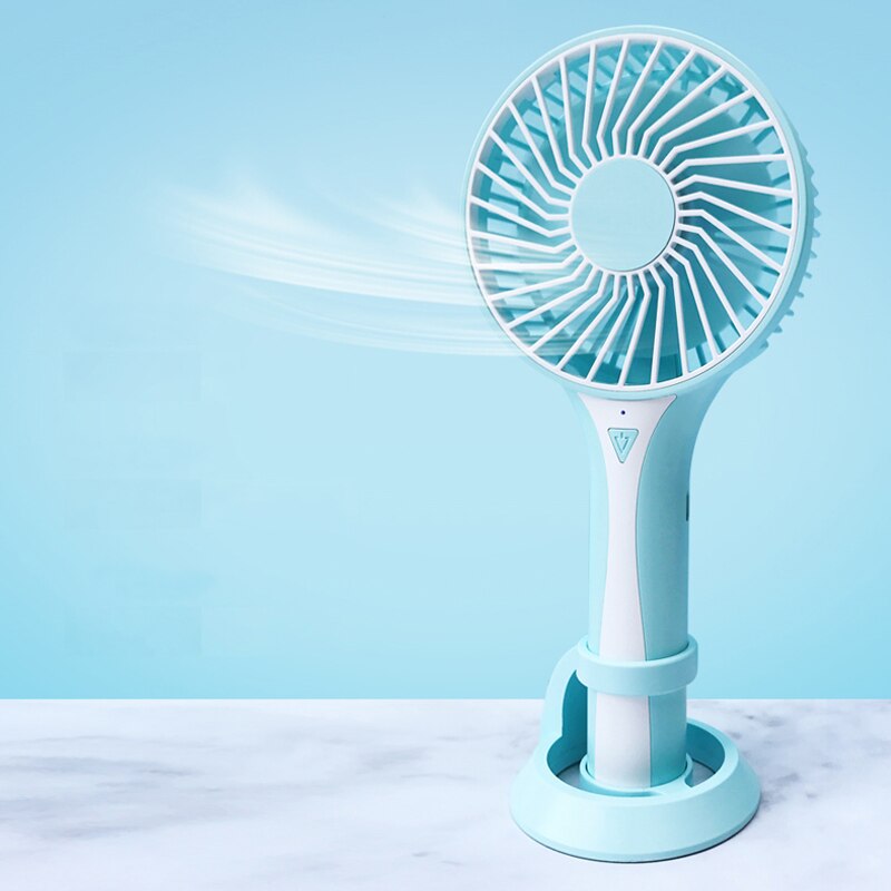 Mini Ventilador Portátil con USB Batería Recargable 3 Velocidades Ajustables para Dormitorio, Oficina, Viajes