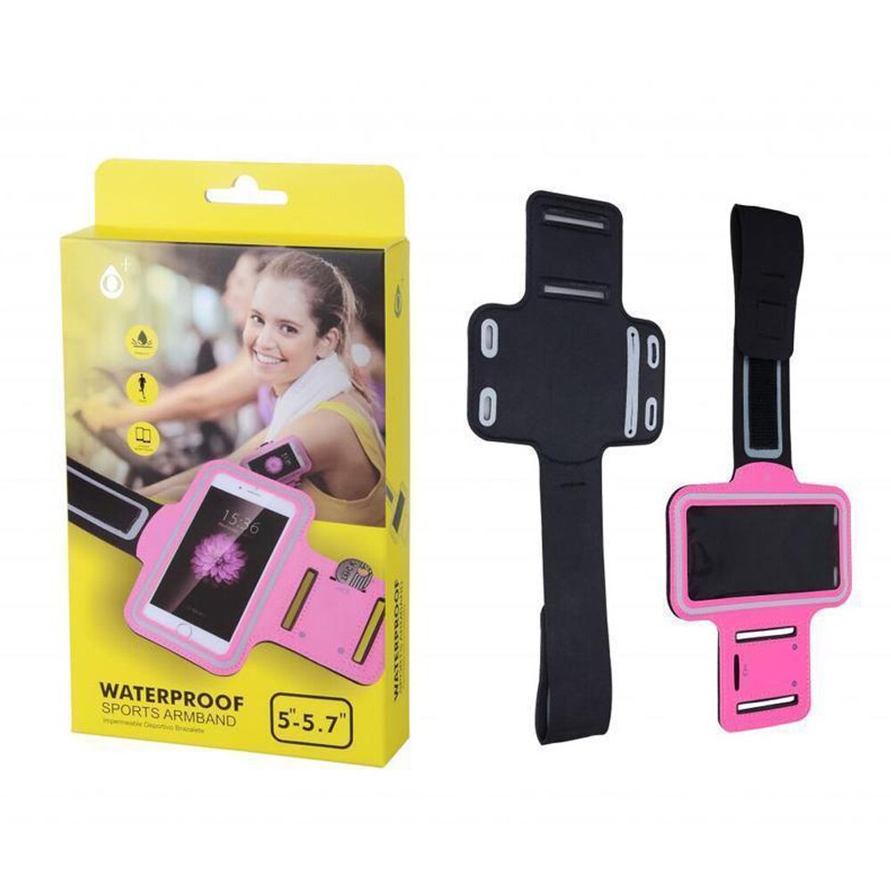 ET-01 Bolsa de Móvil para Correr, Brazalete, Funciona con Pantalla Táctil, Impermeable, Fundas Deportivas para Móviles de 4"-4.8"/5"-5.7"