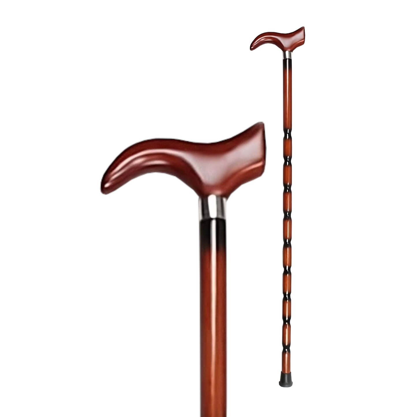 Home Universal® Bastón Ergonómico Antideslizante – Madera Clásica – Ligero, Resistente y Extensible – Ideal para Adultos Mayores, Rehabilitación y Seguridad al Caminar (Bastón Derby Oscuro)