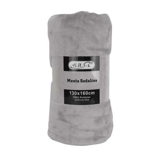 Home UNIVERSAL | Manta Terciopelo Extrasuave 100% Poliéster (Gris)