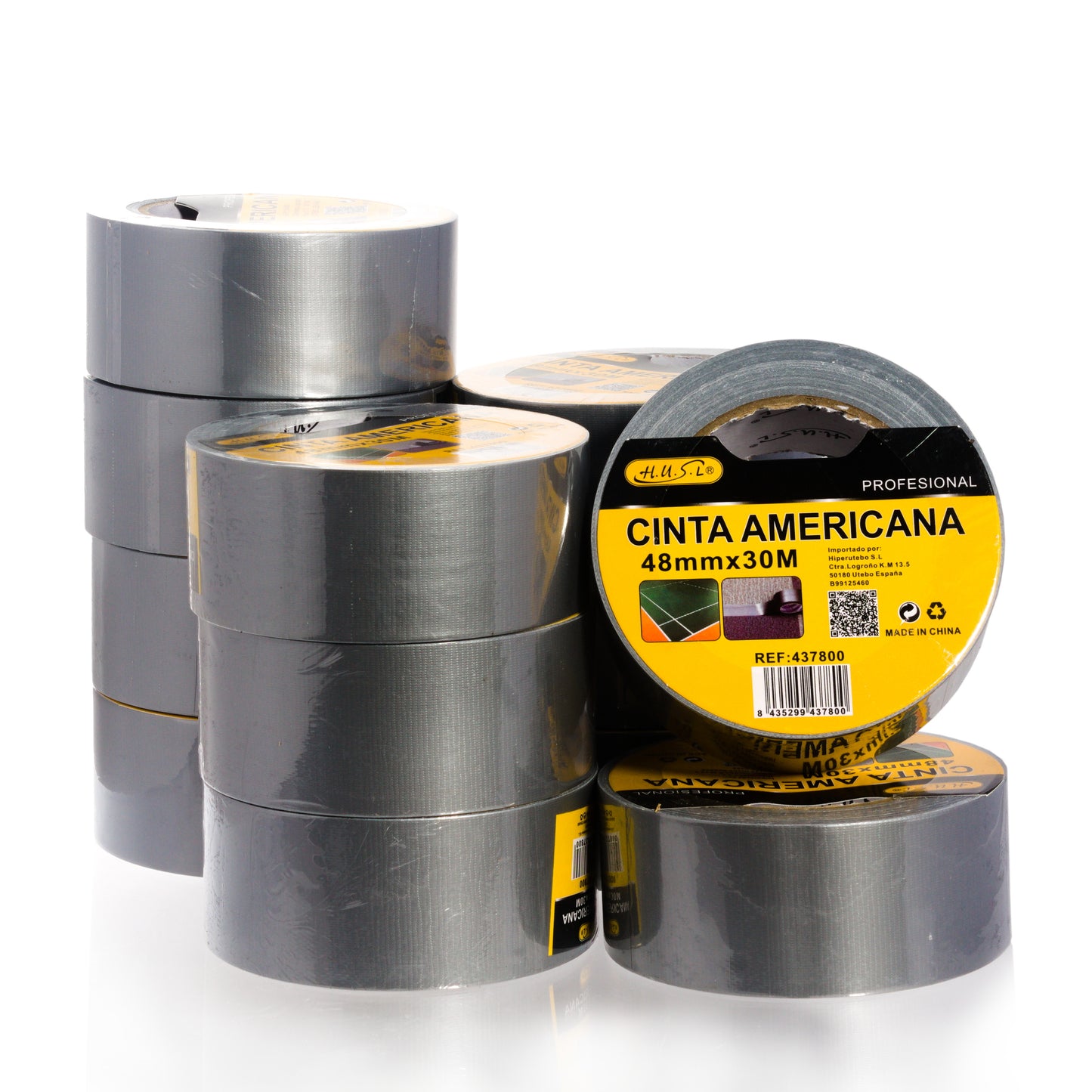 HOME UNIVERSAL PACK 12 Cinta Americana 5 cm x 30 Metros | Cinta Reparaciónl | Adherente Profesional No deja restos | Material Plató fotográfico (30M_x_PACK12)
