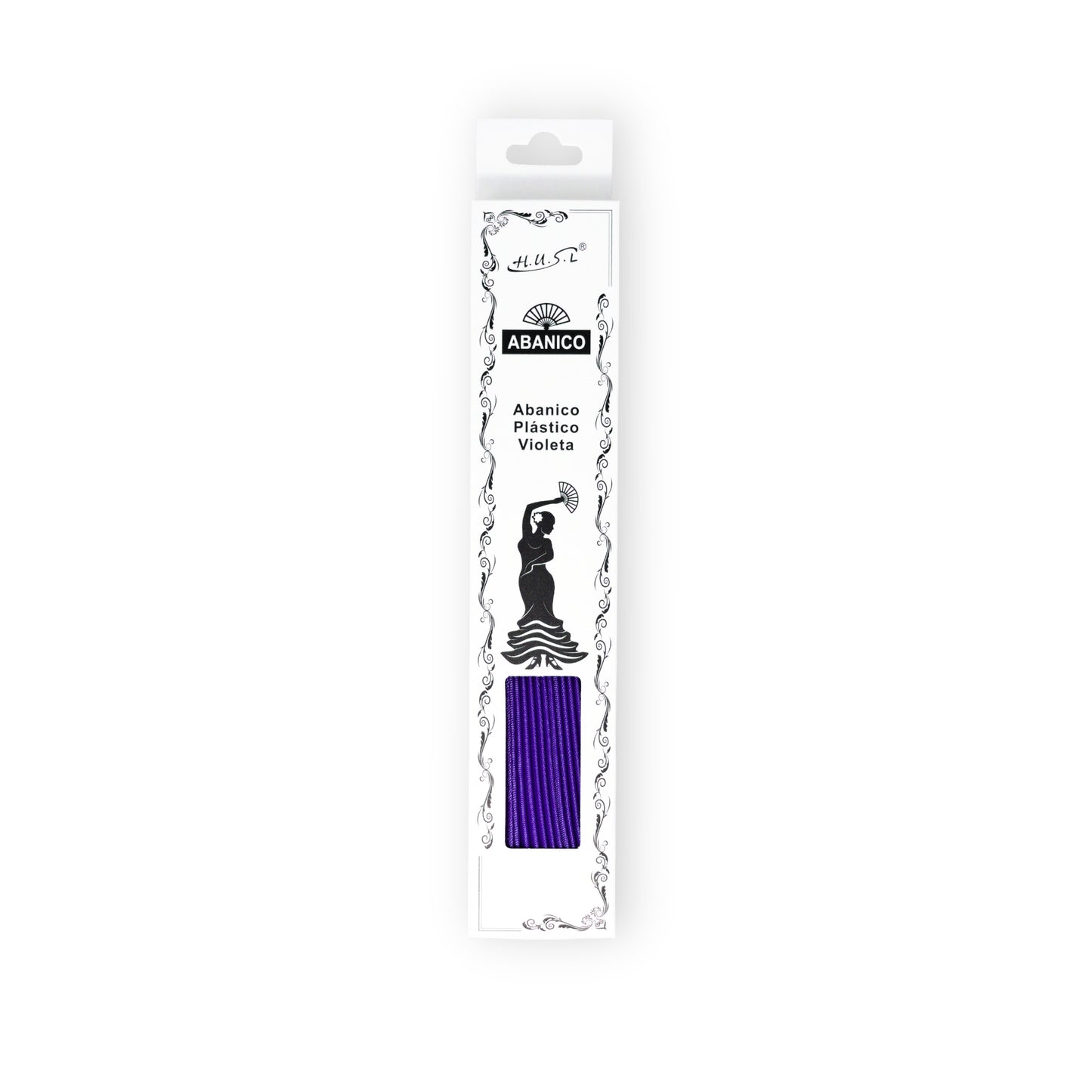 HOME UNIVERSAL Pack 12 Abanicos de Plástico con Empaquetado Individual para Regalar, Abanicos para Bodas, Comuniones, Fiestas y Eventos (Morado_Violeta)