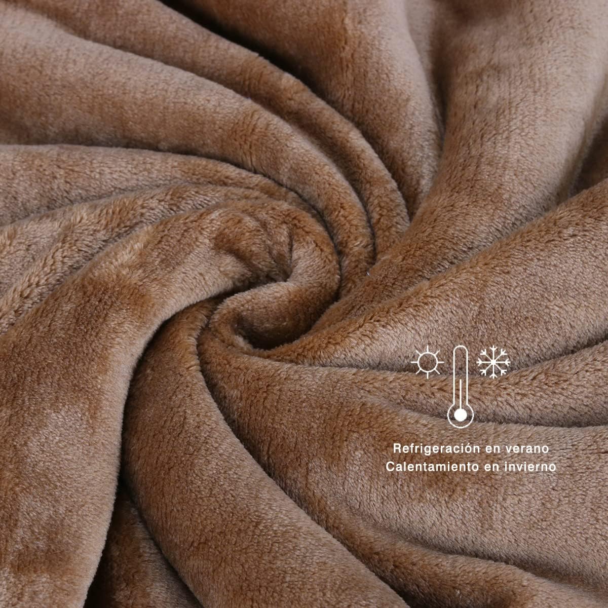 Home UNIVERSAL | Manta Terciopelo Extrasuave 100% Poliéster (MARRON)