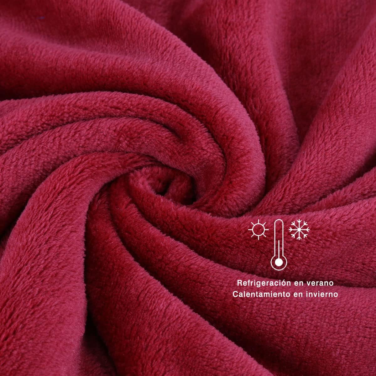 Home UNIVERSAL | Manta Terciopelo Extrasuave 100% Poliéster (GRANATE)