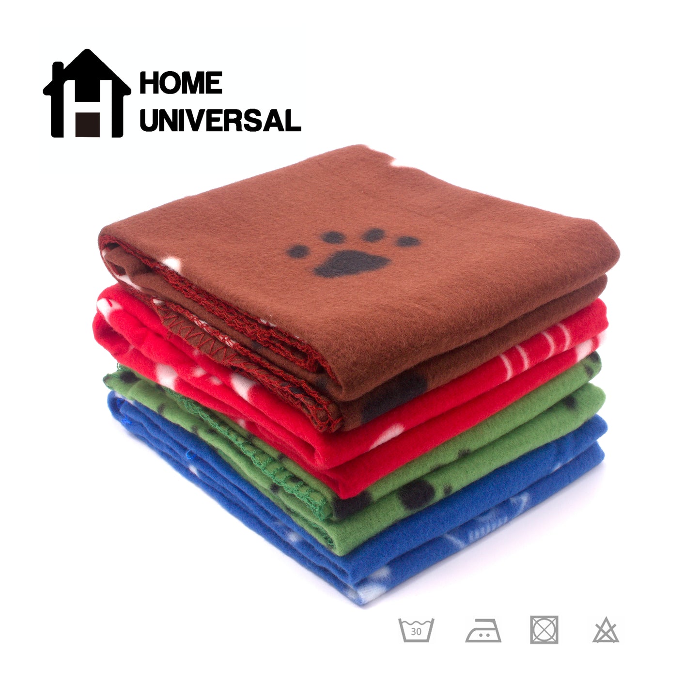 HOME UNIVERSAL | Manta 101*76CM para perros, gatos, hurones, roedores, etc. | Manta invierno para Mascotas (Liso, 12 Unidades)
