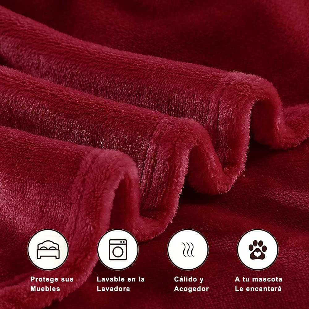 Home UNIVERSAL | Manta Terciopelo Extrasuave 100% Poliéster (GRANATE)