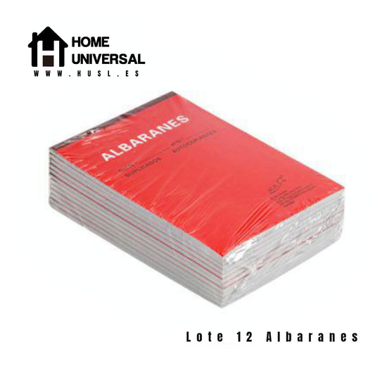 HOME UNIVERSAL® Lote 12 Talonarios Albaranes Venta al Mayor Duplicados Autocopia