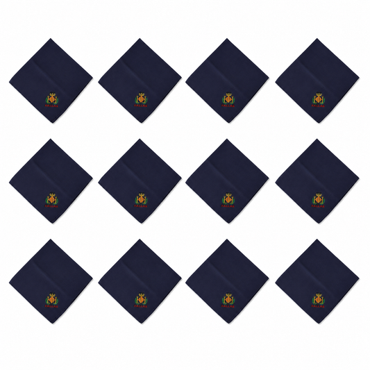 Home Universal® Pañuelo Fallero de Valencia con Escudo, Azul y Blanco 57x57cm, Azul 55x55cm  – Pañuelo Tradicional para Fallas y Fiestas Valencianas (Azul)(12 UNIDADES))